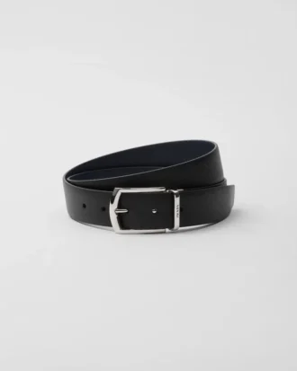 Cinturón reversible de piel Saffiano