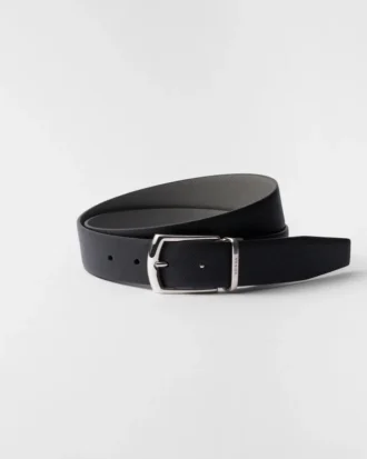 Cinturón reversible de piel Saffiano