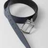 Cinturón reversible de piel Saffiano