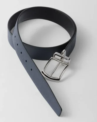 Cinturón reversible de piel Saffiano