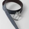 Cinturón reversible de piel Saffiano