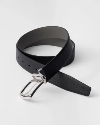 Cinturón reversible de piel Saffiano