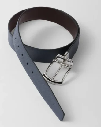 Cinturón reversible de piel Saffiano