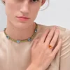 Collar Couleur Vivante – Oro blanco con aguamarina y peridoto Collar Couleur Vivante – Oro blanco con aguamarina y peridoto