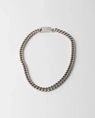 Collar de cadena de plata Collar de cadena de plata