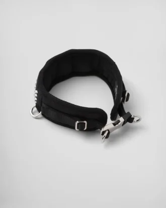 Collar de satén con cristales para mascotas