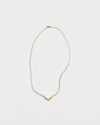 Collar Eternal Gold en oro rosa con colgante de mini triángulo Collar Eternal Gold en oro rosa con colgante de mini triángulo