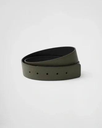 Correa de cinturón reversible de piel Saffiano