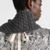 Cuello de lana de punto trenzado Cuello de lana de punto trenzado