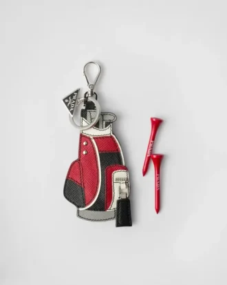 Dije para bolsa de golf de piel Saffiano