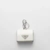Estuche para auriculares de piel Saffiano con llavero