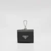 Estuche para auriculares de piel Saffiano con llavero