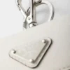 Estuche para auriculares de piel Saffiano con llavero