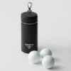Estuche para pelotas de golf de piel Saffiano Estuche para pelotas de golf de piel Saffiano