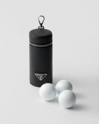 Estuche para pelotas de golf de piel Saffiano