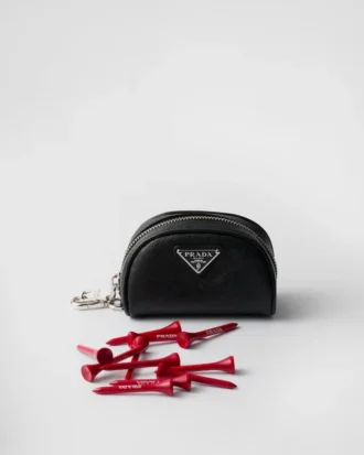 Estuche para tees de golf de piel Saffiano