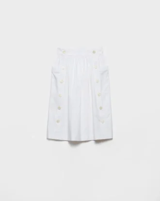 Falda de gabardina de algodón suave