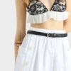 Falda de gabardina de algodón suave Falda de gabardina de algodón suave
