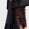 Falda de patchwork de faille Falda de patchwork de faille