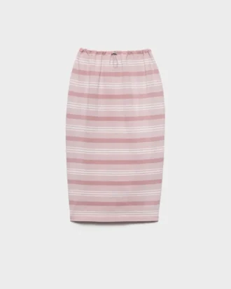 Falda de piqué con estampado Bayadere