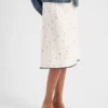 Falda de pongé con estampado floral Falda de pongé con estampado floral