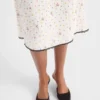 Falda de pongé con estampado floral Falda de pongé con estampado floral