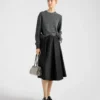 Falda midi circular de chino Falda midi circular de chino