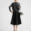 Falda midi circular de chino Falda midi circular de chino