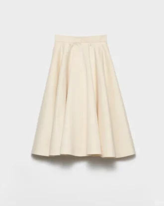Falda midi de chino