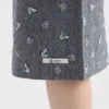 Falda midi de lana con rayas finas y adornos Falda midi de lana con rayas finas y adornos