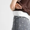 Falda midi de lana con rayas finas y adornos Falda midi de lana con rayas finas y adornos
