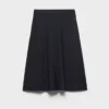 Falda midi de lana ligera Falda midi de lana ligera