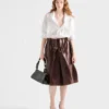 Falda midi de piel Falda midi de piel