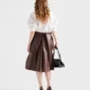 Falda midi de piel Falda midi de piel