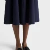 Falda midi de popelín Falda midi de popelín