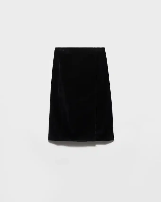 Falda midi de terciopelo Falda midi de terciopelo