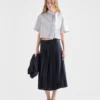 Falda midi plisada de seda Falda midi plisada de seda