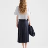 Falda midi plisada de seda Falda midi plisada de seda