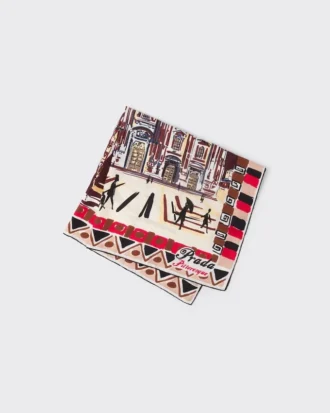 Fular de seda con estampado Pittoresque Milan 90