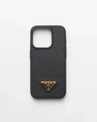 Funda de piel Saffiano para iPhone 15 Pro