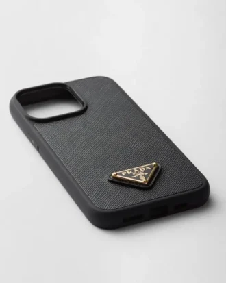 Funda de piel Saffiano para iPhone 15 Pro Max