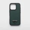 Funda de piel Saffiano para iPhone 16 Pro
