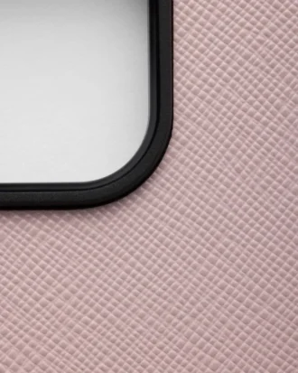 Funda de piel Saffiano para iPhone 16 Pro
