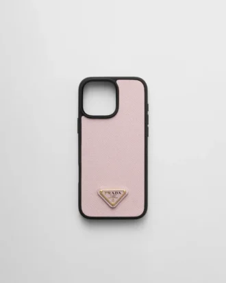 Funda de piel Saffiano para iPhone 16 Pro Max