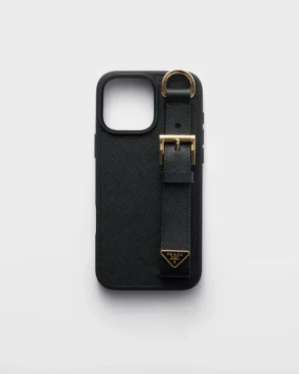 Funda de piel Saffiano para iPhone 16 Pro Max