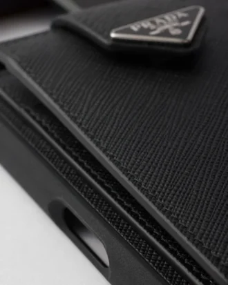 Funda de piel Saffiano para iPhone 16 Pro Max