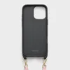 Funda de piel Saffiano para iPhone 16 Pro Max con correa de hombro Funda de piel Saffiano para iPhone 16 Pro Max con correa de hombro