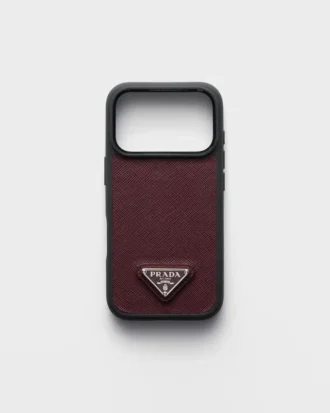 Funda de piel Saffiano para iPhone 17 Pro