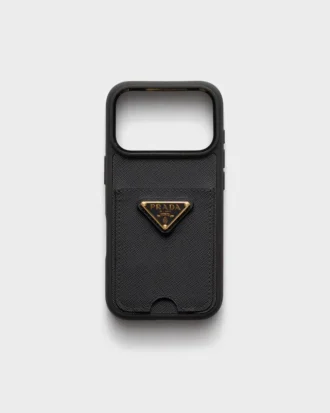 Funda de piel Saffiano para iPhone 17 Pro