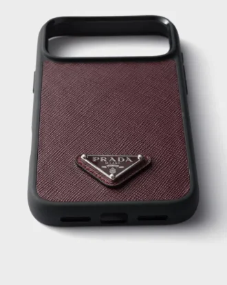 Funda de piel Saffiano para iPhone 17 Pro Max